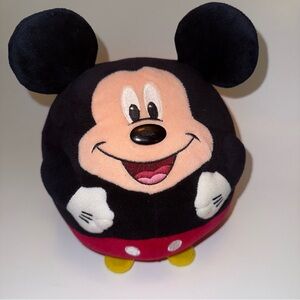 TY Mickey Mouse Plush 6" Beanie Babies Ballz Stuffed Animal Toy Soft Ball
